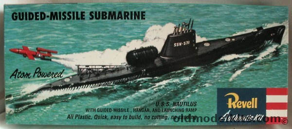 Revell 1/305 USS Nautilus SSN-571 Guided Missile Submarine, H308 plastic model kit